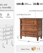 Jules Classic Solid Wood 3-Drawer Nightstand with USB Ports