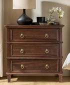 Jules Classic Solid Wood 3-Drawer Nightstand with USB Ports