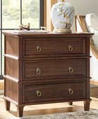 Jules Classic Solid Wood 3-Drawer Nightstand with USB Ports