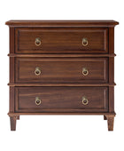 Jules Classic Solid Wood 3-Drawer Nightstand with USB Ports