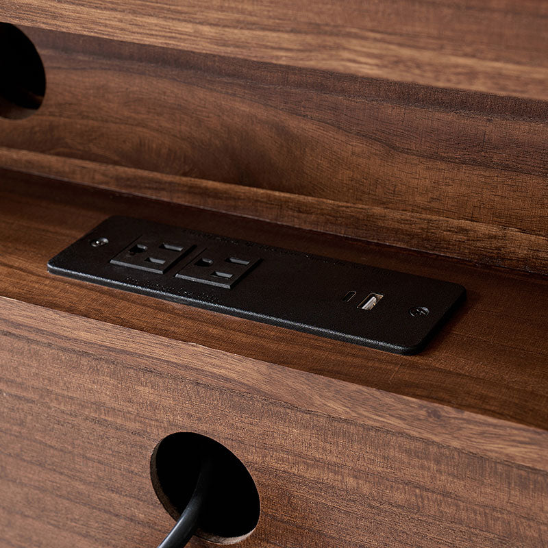 Jules Classic Solid Wood 3-Drawer Nightstand with USB Ports