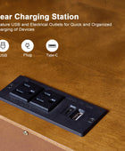 Yoel Hidden Drawer Nightstand with Built-in Outlets(Optional Types)