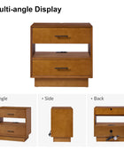 Yoel Hidden Drawer Nightstand with Built-in Outlets(Optional Types)