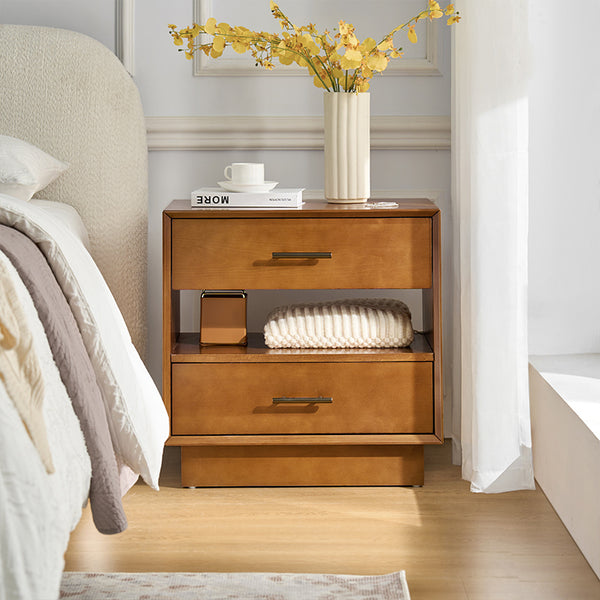 Yoel Hidden Drawer Nightstand with Built-in Outlets