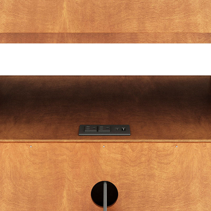 Yoel Hidden Drawer Nightstand with Built-in Outlets