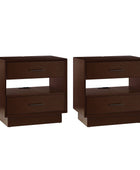 Yoel Hidden Drawer Nightstand with Built-in Outlets(Optional Types)