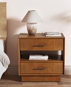 Yoel Hidden Drawer Nightstand with Built-in Outlets