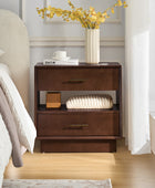 Yoel Hidden Drawer Nightstand with Built-in Outlets(Optional Types)