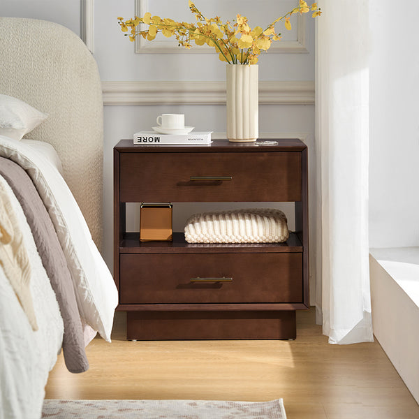 Yoel Hidden Drawer Nightstand with Built-in Outlets