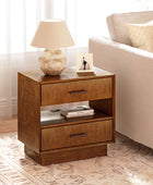 Yoel Hidden Drawer Nightstand with Built-in Outlets