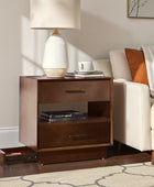 Yoel Hidden Drawer Nightstand with Built-in Outlets(Optional Types)