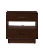 Yoel Hidden Drawer Nightstand with Built-in Outlets(Optional Types)