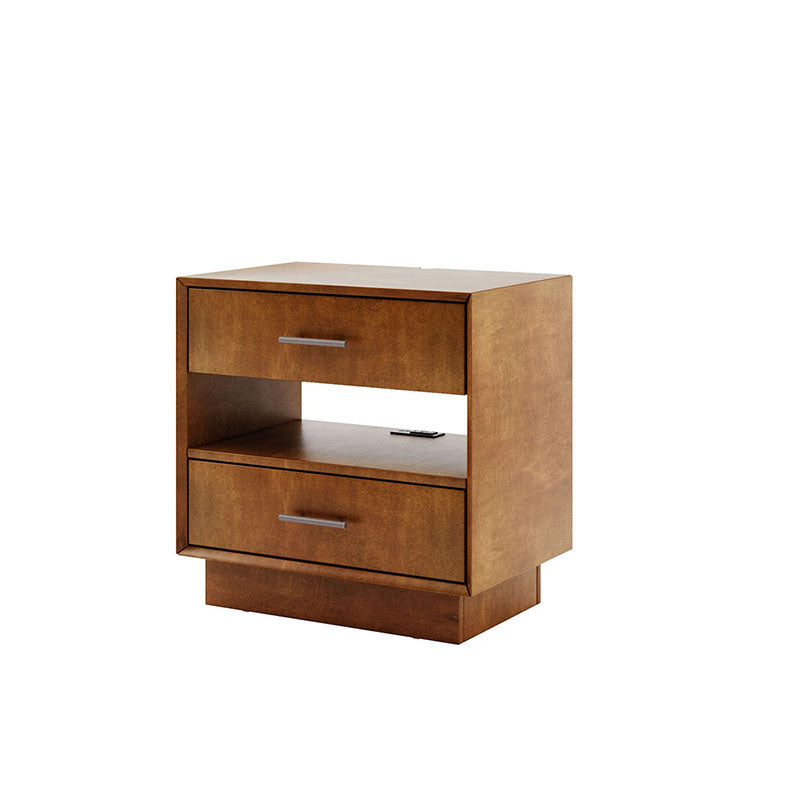 Yoel Hidden Drawer Nightstand with Built-in Outlets