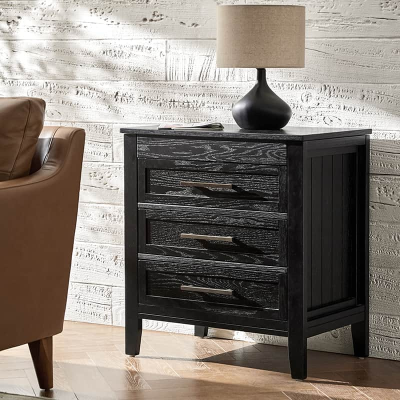 Simona 3-Drawer Nightstand with Built-In Power Outlet