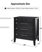 Simona 3-Drawer Nightstand with Built-In Power Outlet