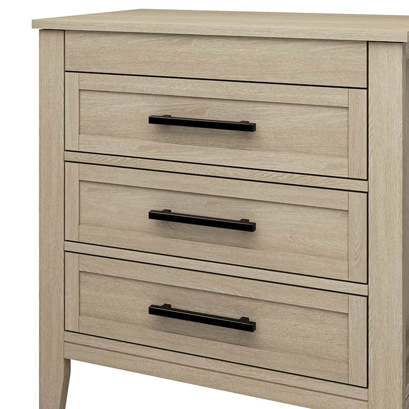 Simona 3-Drawer Nightstand with Built-In Power Outlet