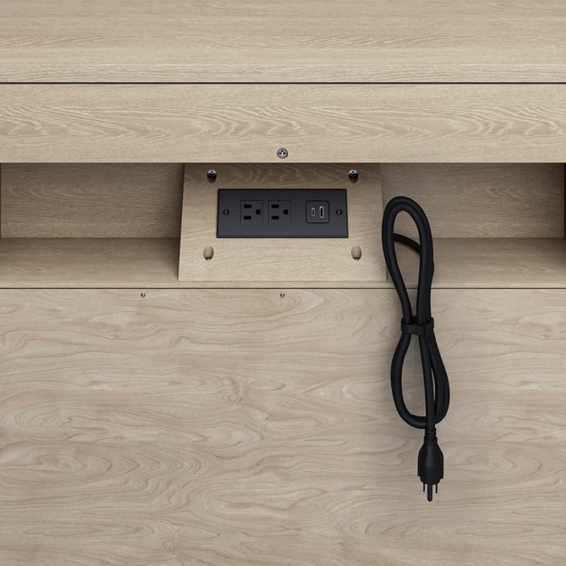 Simona 3-Drawer Nightstand with Built-In Power Outlet