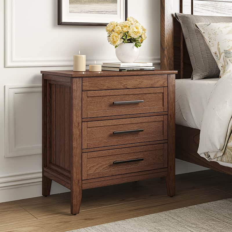 Simona 3-Drawer Nightstand with Built-In Power Outlet