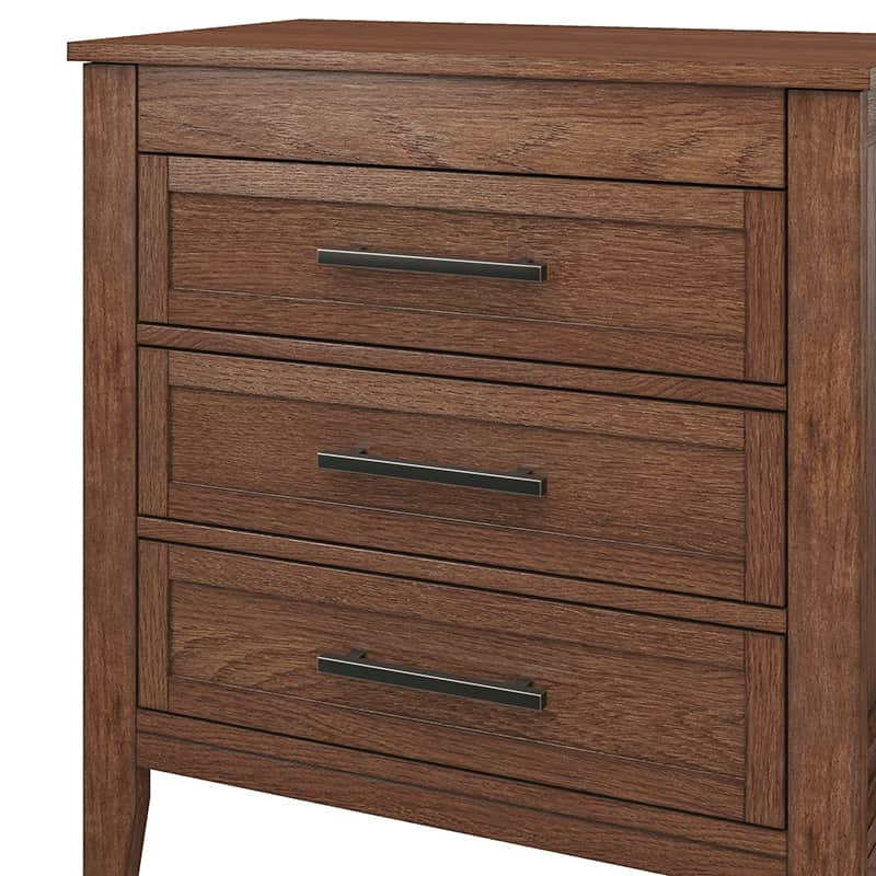 Simona 3-Drawer Nightstand with Built-In Power Outlet