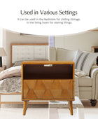 Rosalba Open Shelf Nightstand with Cable Management & Hidden Drawer(Optional Types)