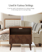Rosalba Open Shelf Nightstand with Cable Management & Hidden Drawer(Optional Types)