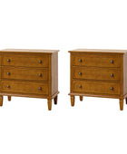 Transitional Wood Nightstand with Drawers and Power Outlet(Optional Types)