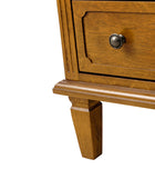 Transitional Wood Nightstand with Drawers and Power Outlet(Optional Types)