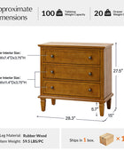 Transitional Wood Nightstand with Drawers and Power Outlet(Optional Types)