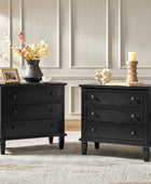 Transitional Wood Nightstand with Drawers and Power Outlet(Optional Types)