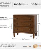 Transitional Wood Nightstand with Drawers and Power Outlet(Optional Types)
