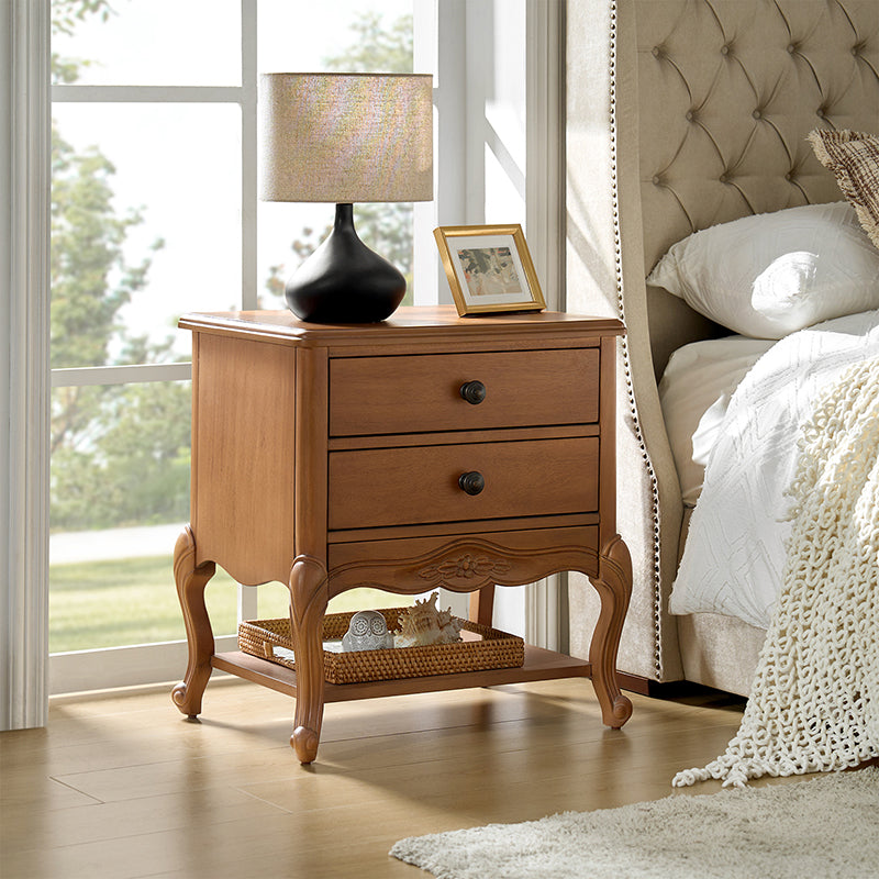 Nina Traditional Modern Exquisite Nightstand with Hidden Drawer