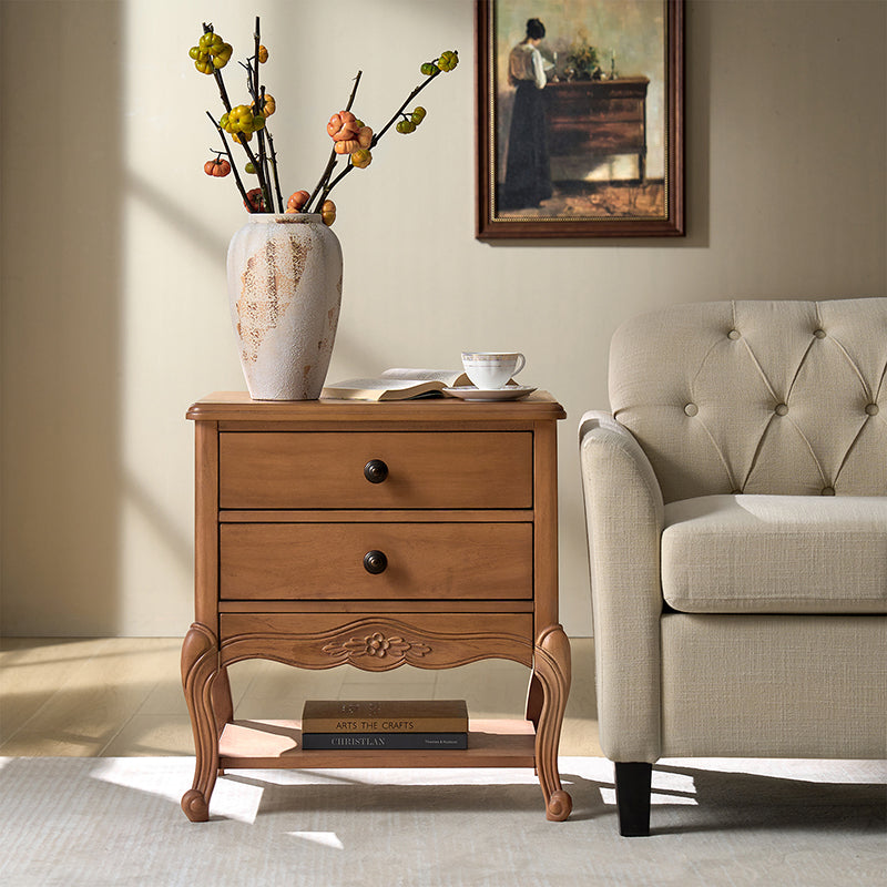 Nina Traditional Modern Exquisite Nightstand with Hidden Drawer