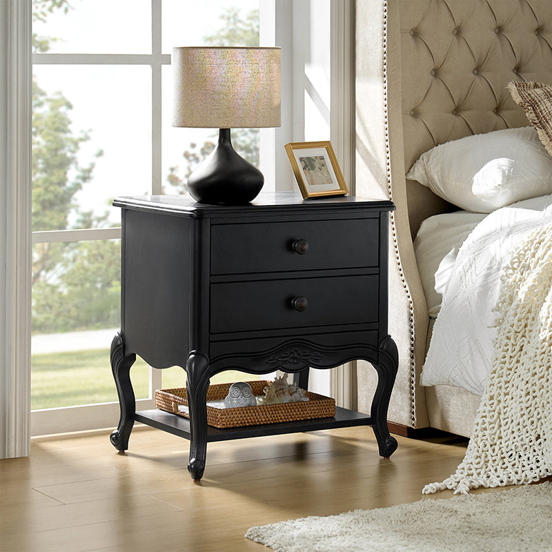 Nina Traditional Modern Exquisite Nightstand with Hidden Drawer