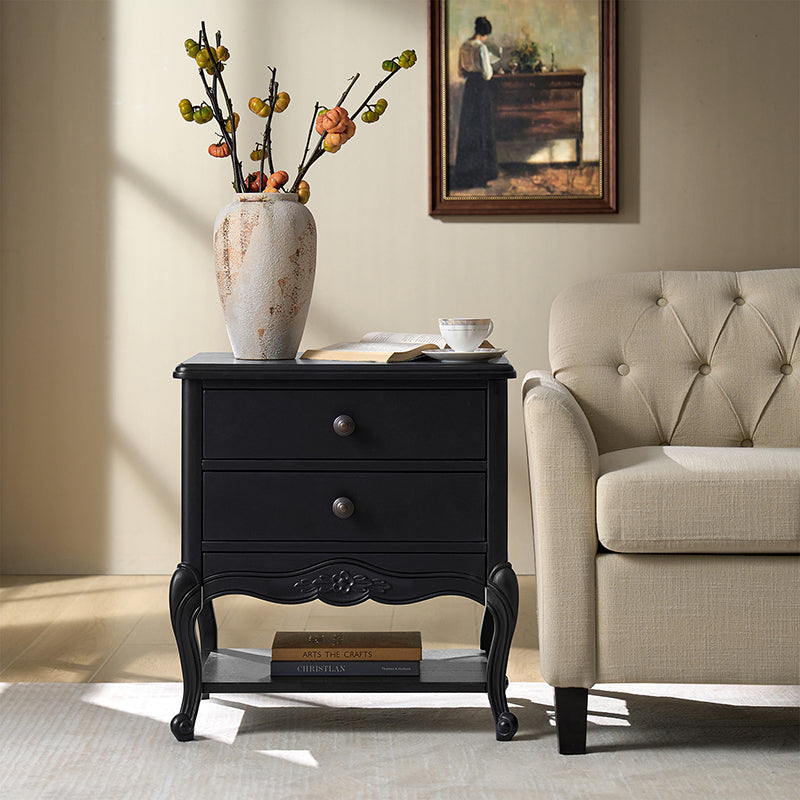 Nina Traditional Modern Exquisite Nightstand with Hidden Drawer