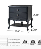 Nina Traditional Modern Exquisite Nightstand with Hidden Drawer