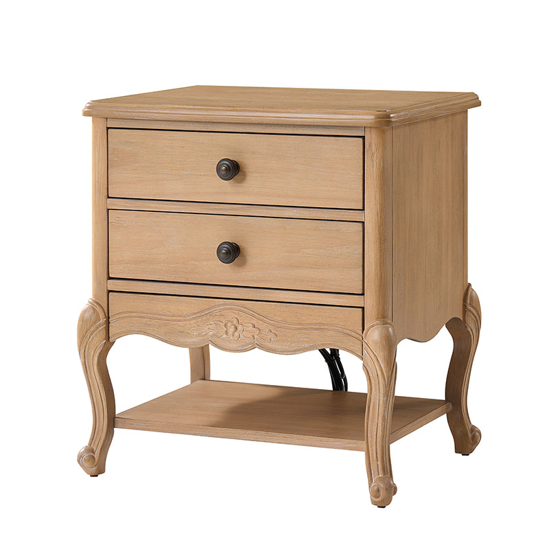 Nina Traditional Modern Exquisite Nightstand with Hidden Drawer