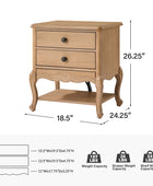 Nina Traditional Modern Exquisite Nightstand with Hidden Drawer