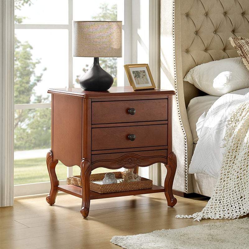 Nina Traditional Modern Exquisite Nightstand with Hidden Drawer