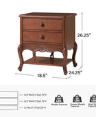 Nina Traditional Modern Exquisite Nightstand with Hidden Drawer