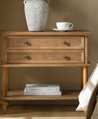 Multi-Functional Traditional Wood Nightstand with Open Shelf