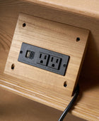 Multi-Functional Traditional Wood Nightstand with Open Shelf