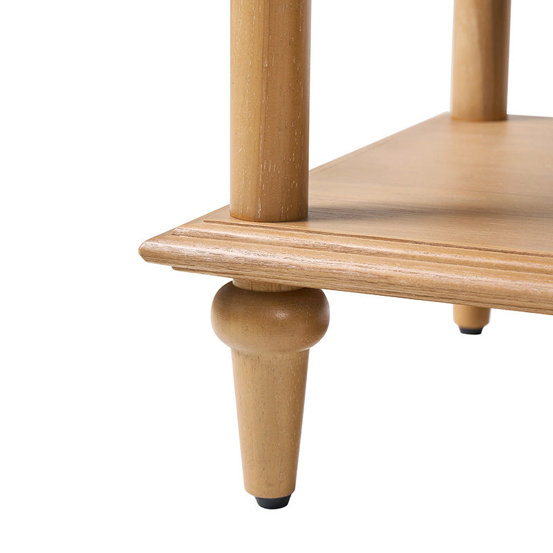 Multi-Functional Traditional Wood Nightstand with Open Shelf