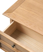 Multi-Functional Traditional Wood Nightstand with Open Shelf