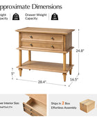 Multi-Functional Traditional Wood Nightstand with Open Shelf