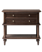 Multi-Functional Traditional Wood Nightstand with Open Shelf