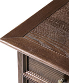 Multi-Functional Traditional Wood Nightstand with Open Shelf