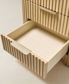 Arcua Fluted Marble Top Nightstand