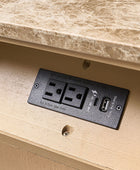 Arcua Fluted Marble Top Nightstand