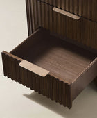 Arcua Fluted Marble Top Nightstand