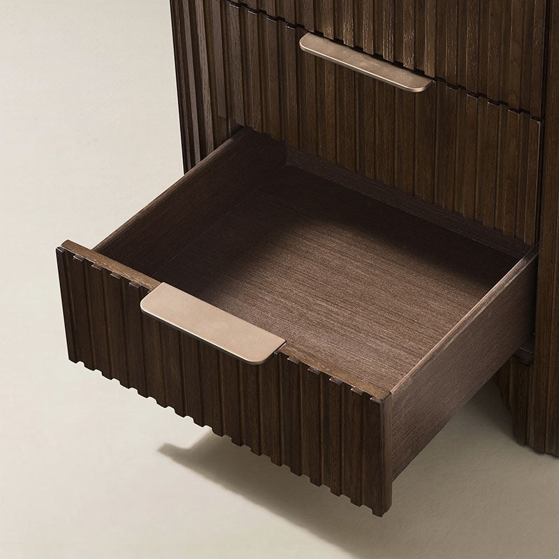 Arcua Fluted Marble Top Nightstand